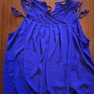 Torrid Royal Blue Strappy Blouse